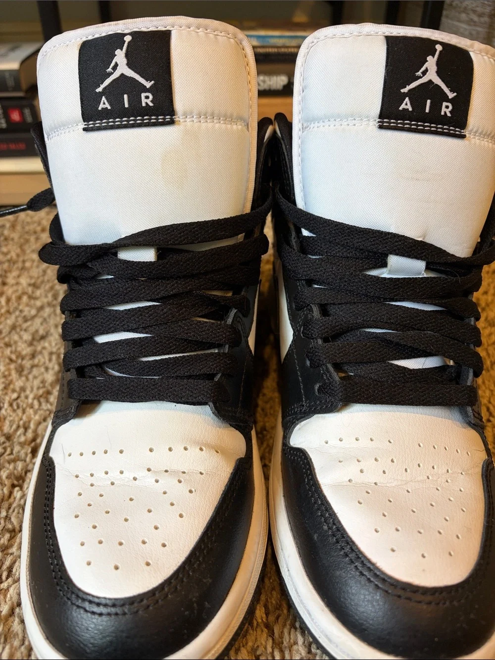 Air Jordan I Men's Black and White High-Top Sneakers